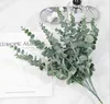 Simulatie Eucalipto enkele kunstmatige eucalyptus blad kunstmatige planten voor bruiloft schieten prop huisdecoratie GD205