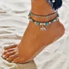 Strand Conch Baum des Lebens Yoga Shell Elefant Fußkettchen Kette Fuß Multilayer Anklets Armbänder Modeschmuck
