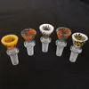 Nuevo recipiente de vidrio masculino de 14 mm con recipiente de vidrio para fumar de color burbuja para bongs de agua de vidrio Dab Rigs Tazones de tabaco XL-SA06