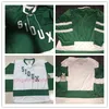 Herr vintage 1959 North Dakota Fighting Sioux Hockey Jersey Grön Vit Vintage Sioux Tröjor Tom Custom Valfritt namn Broderi sydd