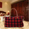 Women Lattice Travel Bag Men Women Retro Checkered Luggage Bags Portable Handbag Outdoor Bags Large Capacity RRA388