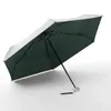 Mini parapluie plate Femmes Titanium Silver Sun Umbrella Anti UV Windproof 6K Fashion 5 Pliant Small Kids Umbrellas Rain Parasol6746733