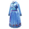 Girls Cosplay Dresses Queen Snowflake Cloak Dress Up Stage Performance Kids Clothes Snow Christmas Party Show Dress 310T 074936575