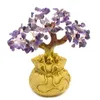 6.7 Inch Tall Mini Crystal Money Tree Bonsai Style Wealth Luck Feng Shui Bring Wealth Luck Home Decor Birthday Gift Decorative Figurines