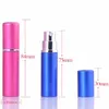 5 ml Mini vaporisateur bouteille de parfum voyage rechargeable vide contenant cosmétique bouteille de parfum atomiseur bouteilles rechargeables en aluminium LX6197