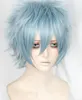 Wigs free shipping Charming beautiful Hot sell Quality New My Boku no Hero Academia Tomura Shigaraki Short Mixed Grey Blue Cosplay Hair