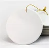 Sublimación Adornos de cerámica en blanco Colgante de Navidad blanca Adorno de cerámica blanca de alta calidad Transferencia térmica Decoraciones de Navidad A02