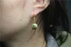 Pendientes de cuentas redondas de esmalte Simple para mujer, colgantes de oreja Cloisonne, artesanías étnicas chinas, gotas para los oídos, accesorios hechos a mano, joyería de moda