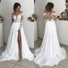 длинный рукав лёгкой струящейся свадебные платья