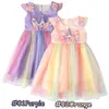 Unicorny Kids Vestidos 2 colores niñas de encaje sin mangas vestido para niños ropa de diseñador chicas princesa faldas bebé cosplay vestidos zjy636