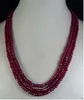 Free Shipping > >@@> New 3Rows 2x4mm NATURAL FACETED BEADS NECKLACE 17-19"