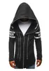 Hot Mens Hoodie Unieke Rits Ontwerp Casual Slim Fit Pulloververdieping Nieuwe Mode Trend Mannelijke Kleding Hoodies Kleding