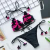 Strappy Floral Bikini Push Up Biquini Mayo Kadınlar Brezilyalı Seksi Mayo 2020 Iki Parçalı Mayo Traje de Bano Mujer Suits
