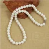 Whole natural White Coral stone Round Gemstone Beads Necklace 18 quot8997871