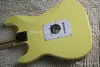 Guitare électrique Custom Shop Scallop Fretboard avec Tremolo Cream Yellow