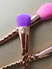 Makeup Brushes Set Cosmetics Brush 5 Bright Color Rose Gold Spiral Shank Makeup Brush Unicorn Screw Tools262b1769887