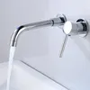 Modern Brass Wall Mounted Bathroom Basin Faucet Wall Sink Swivel Spout Bath Mixer Tap Crane Antique Bronze Finished