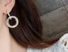 Nieuw ontwerp creatieve sieraden hoogwaardige elegante kristallen oorbellen ronde gouden en zilveren oorbellen bruiloft Oorbellen voor vrouw GB60