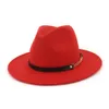 Vintage Fashion Men Wool Jazz Hats Fedora Hats Flat Brim Feel Panama Hat Cap Unisex Floppy Han Hat Party Formal Cap16357087966580