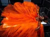 Orange Crop Top Prom Dress Strapless Sexy 2 Piece Party Gowns Long Tulle Black Girl Dress New Vestido Baile de Gala5517071