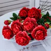 Desktop Peonies Fake Lifelike 3 Heads Floral Wedding Decor Arreglo de jardín Diy El Regalos Holiday Artificial Flower9578845