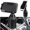 DHL Shipping Black ABS 360 Degree Adjustable Car Cup Holder Stand Cradle Mount Clip For xr xs max Cell Phone GPS Tablet 5.5x12x18cm