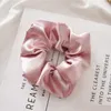 فرق Scrunchies الشعر Hairband الحرير مطاطا الشعر العلاقات الحرير الصلبة حامل scrunchie لذيل حصان بنات أغطية الرأس للنساء إكسسوارات الشعر 8 ألوان