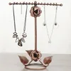 With Base Shopping Mall Hanging Pendant Table Display Engraved Rose Earrings Storage Jewelry Stand Necklace Bracelet Organizer