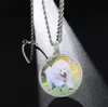 14k Icy Custom Photo Pendant Picture Engrave Letters Collana per la festa della mamma Amante Regalo speciale Catena da tennis in zircone