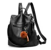 Sırt çantası kadın omuz okulu çantaları genç kızlar için vintage deri önleyici sırt çantası geri paketi Lady2775