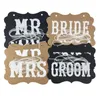 MR en MRS Photo Props Mr en Mrs Chair Signs Bruid and Groom Signs Wedding Decorations Unique Wedding Decor