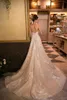 オーガンザスパゲッティストラップウェディングドレスvestido de NoivaゴージャスアップリケAline Garden Google and Dress Princess Wedding Gowns Robe de Ma