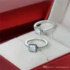 Wholesale- silver rings cubic zirconia S925 Sterling Silver fits for style bracelet and charms jewellery Free Shipping9130377