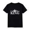 hommes designer t-shirts t-shirt vêtements de vêtements blancs transfrontaliers nouvelles lettres KING QUEEN couple modèles mode T-shirt à manches courtes nouveau