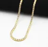 14k Plated Gold Mens Necklace Iced Out 1 Row Diamond Tennis Chain HipHop Necklace Bling Bling Steampunk Necklace