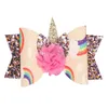 Cabelo cavalo Flor Barrettes Bow cabelo cartoon Bow Com BB clipe filhos Cabelo Acessórios Boutique bebê Lantejoula Glitter headwear C6553