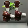 Glaspfeifen Rauchen geblasener Wasserpfeifen Herstellung mundgeblasener Bongs Farbiger Zigarettenadapter aus Glas mit Cartoon-Muster