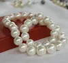 Tja, naturliga lila smycken vit 12-13mm pärlhalsband skicka temperamentmamma