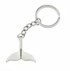 Fashion Antique Silver Big Sea Animal Whale Tail Charms Pendant Keychain Gift for Women Girls Car Purse Key Rings Holder Jewelry 822