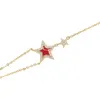 coloroful pulseira elo da cadeia estrela esmalte para as mulheres menina banhado a ouro de alta qualidade mf moda pavimentada pulseiras de design clássico estrela