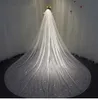 Sparkly Glitters Bling Bling Bridal Wedding Veils 1 Tier Long Bridal Veils Cathedral Length Handmade Soft Tulle Sequins Bride Veil Free Comb