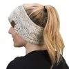 Elastik Nefes Alabilir Kış Sıcak Renkli Kadın Baş Bandı Logo Kadınlar039S Kış Örme Kafa Bandı Dot Çiçek Saç Bandı DH4998883
