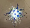 Lampen hoge plafond handgemaakte glazen kroonluchters verlichting voor huis kunst decoratie kobalt blauw wit groene kleur kroonluchter