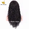 Ludzka włosy koronki peruka naturalna fala luźna curl wodzie waterwave głębokie bodywave pełne lacewig 13x6 peruki czołowe grube osłony wyrównane