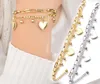 Helparty boho smycken justerbar 18k guld armband lady heart charms guldpläterade armband armband vänner gåvor257o