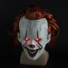스티븐 킹의 그것 LED 빛나는 풀 헤드 마스크 Pennywise Horror Clown 조커 마스크 광대 마스크 할로윈 코스프레 의상 소품