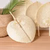 Pushan Arts Hand Made Fan Peach Shaped Bamboo Fan Summer Cool Air Fan DIY Characteristic