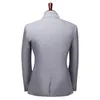 メンズスーツのグレーの格子縞のスーツ2021春秋の秋の灰色のメンズウェディンググルーミングオフィスビジネスフォーマル服561