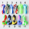 Hot 4.5Inch Silicone Fumer Pipes Silicone Main Pipe verre bong fumée accessoire eau bongs dab plate-forme pétrolière