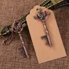 Retro vlinder sleutel vorm flesopener sleutelhanger bier flesopener met ketting bruiloft gunst party gift kaart verpakking DHL gratis verzending